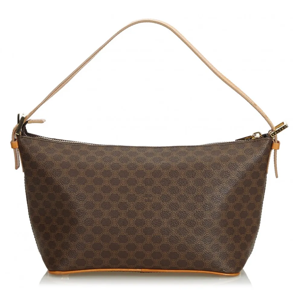 Céline Vintage - Macadam Canvas Baguette Bag - Brown - Leather Handbag - Luxury High Quality - Avvenice