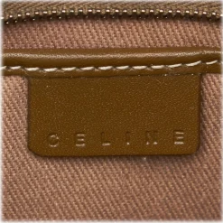 Céline Vintage - Macadam Canvas Baguette Bag - Brown Beige - Leather and Fabric Handbag - Luxury High Quality - Avvenice