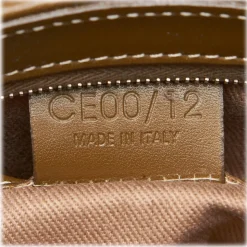 Céline Vintage - Macadam Canvas Baguette Bag - Brown Beige - Leather and Fabric Handbag - Luxury High Quality - Avvenice