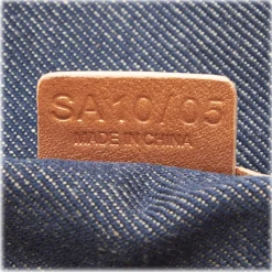 Céline Vintage - Macadam Jacquard Boogie Bag - Blue Navy - Leather and Fabric Handbag - Luxury High Quality - Avvenice