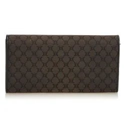 Céline Vintage - Macadam Jacquard Long Wallet - Brown - Leather Wallet - Luxury High Quality - Avvenice