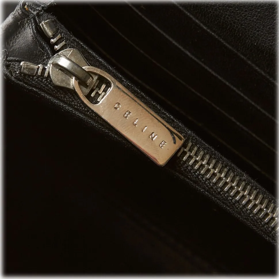 Céline Vintage - Macadam Jacquard Long Wallet - Brown - Leather Wallet - Luxury High Quality - Avvenice