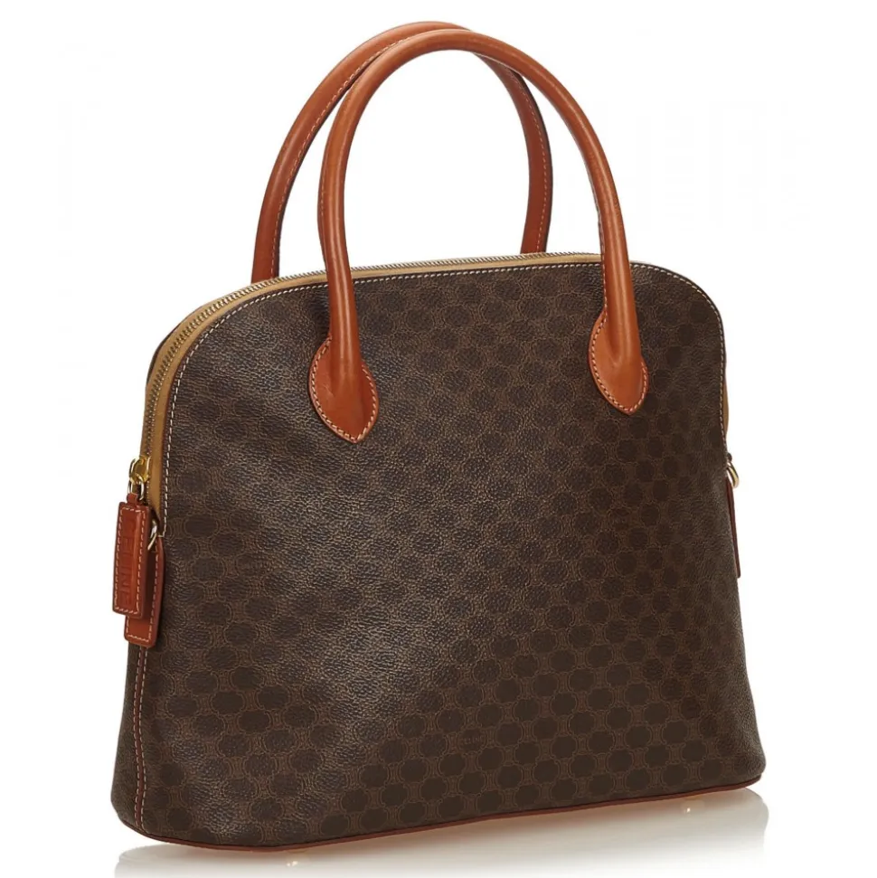 Céline Vintage - Macadam Satchel Bag - Brown - Leather Handbag - Luxury High Quality - Avvenice