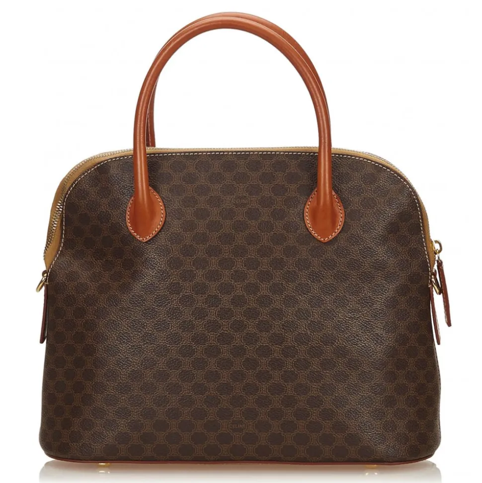 Céline Vintage - Macadam Satchel Bag - Brown - Leather Handbag - Luxury High Quality - Avvenice