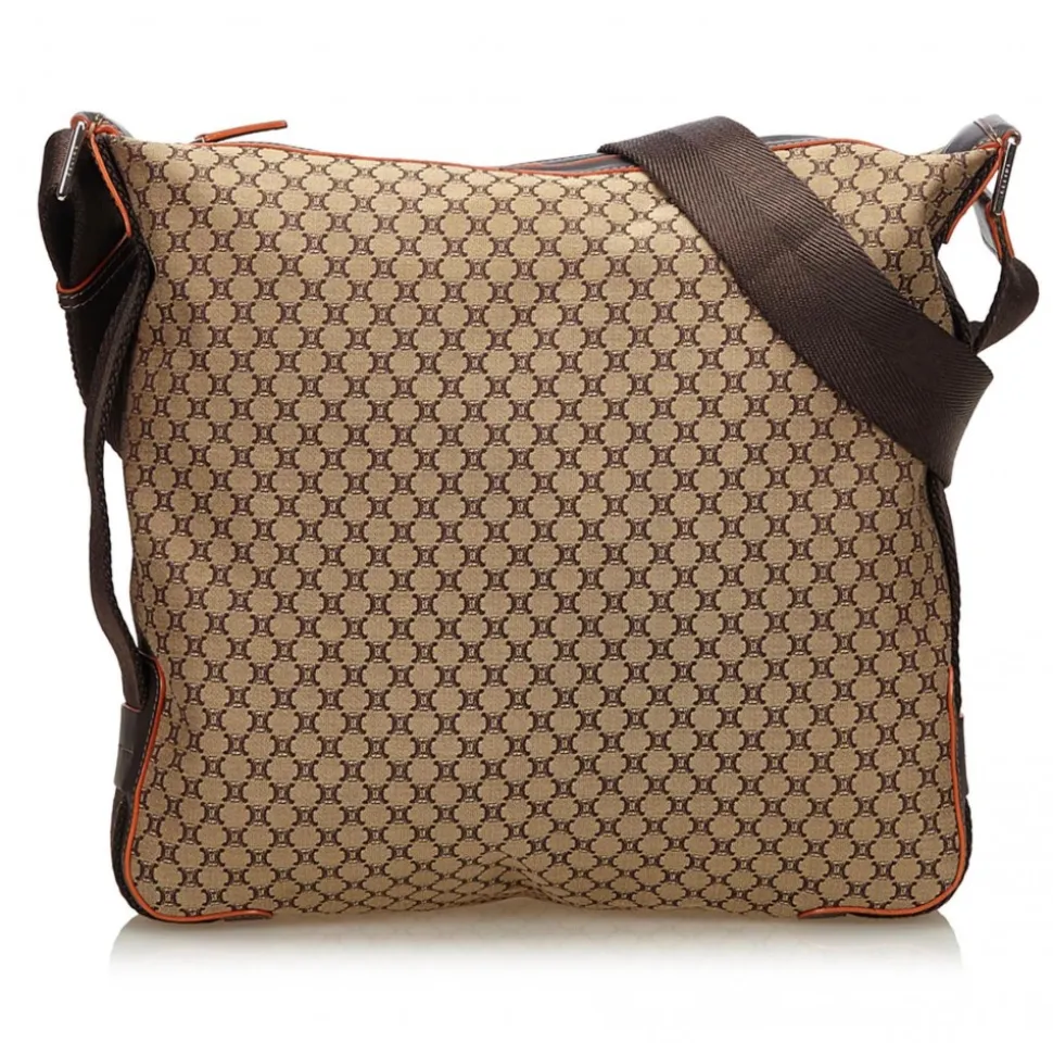 Céline Vintage - Macadam Shoulder Bag - Brown Beige - Leather Handbag - Luxury High Quality - Avvenice