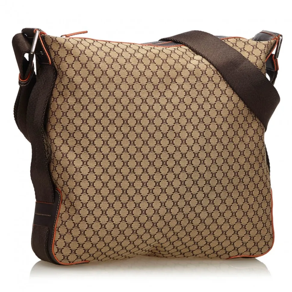 Céline Vintage - Macadam Shoulder Bag - Brown Beige - Leather Handbag - Luxury High Quality - Avvenice