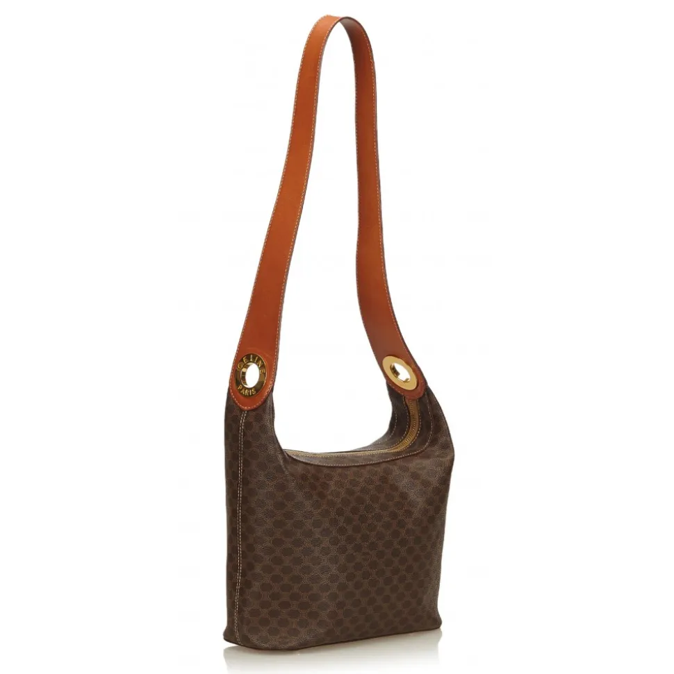 Céline Vintage - Macadam Shoulder Bag - Brown - Leather Handbag - Luxury High Quality - Avvenice