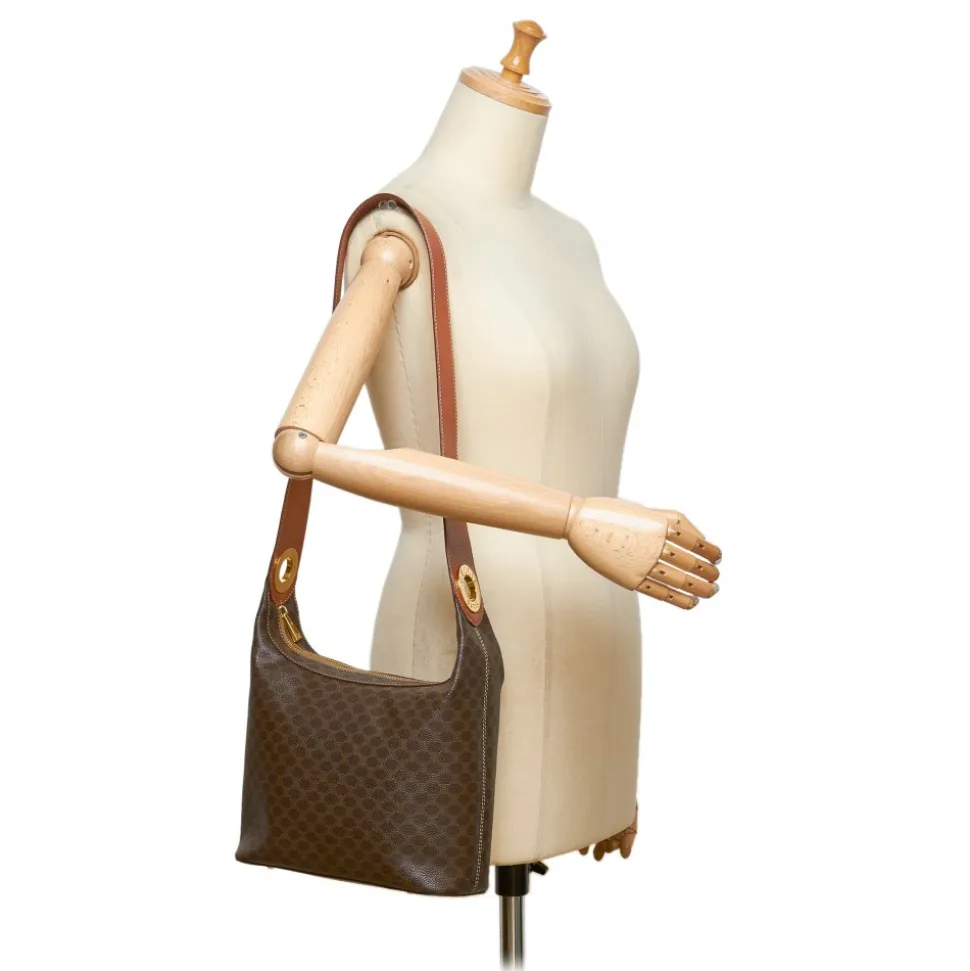 Céline Vintage - Macadam Shoulder Bag - Brown - Leather Handbag - Luxury High Quality - Avvenice