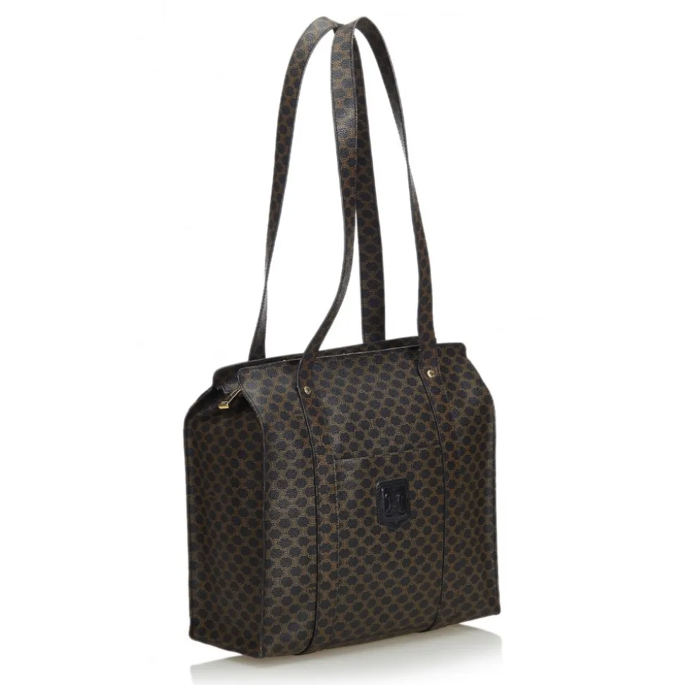 Céline Vintage - Macadam Tote Bag - Black - PVC Handbag - Luxury High Quality - Avvenice