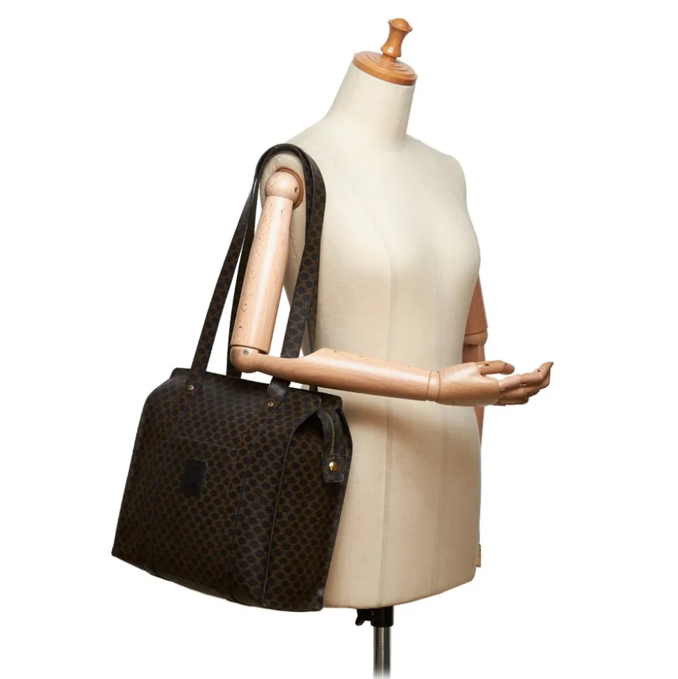 Céline Vintage - Macadam Tote Bag - Black - PVC Handbag - Luxury High Quality - Avvenice