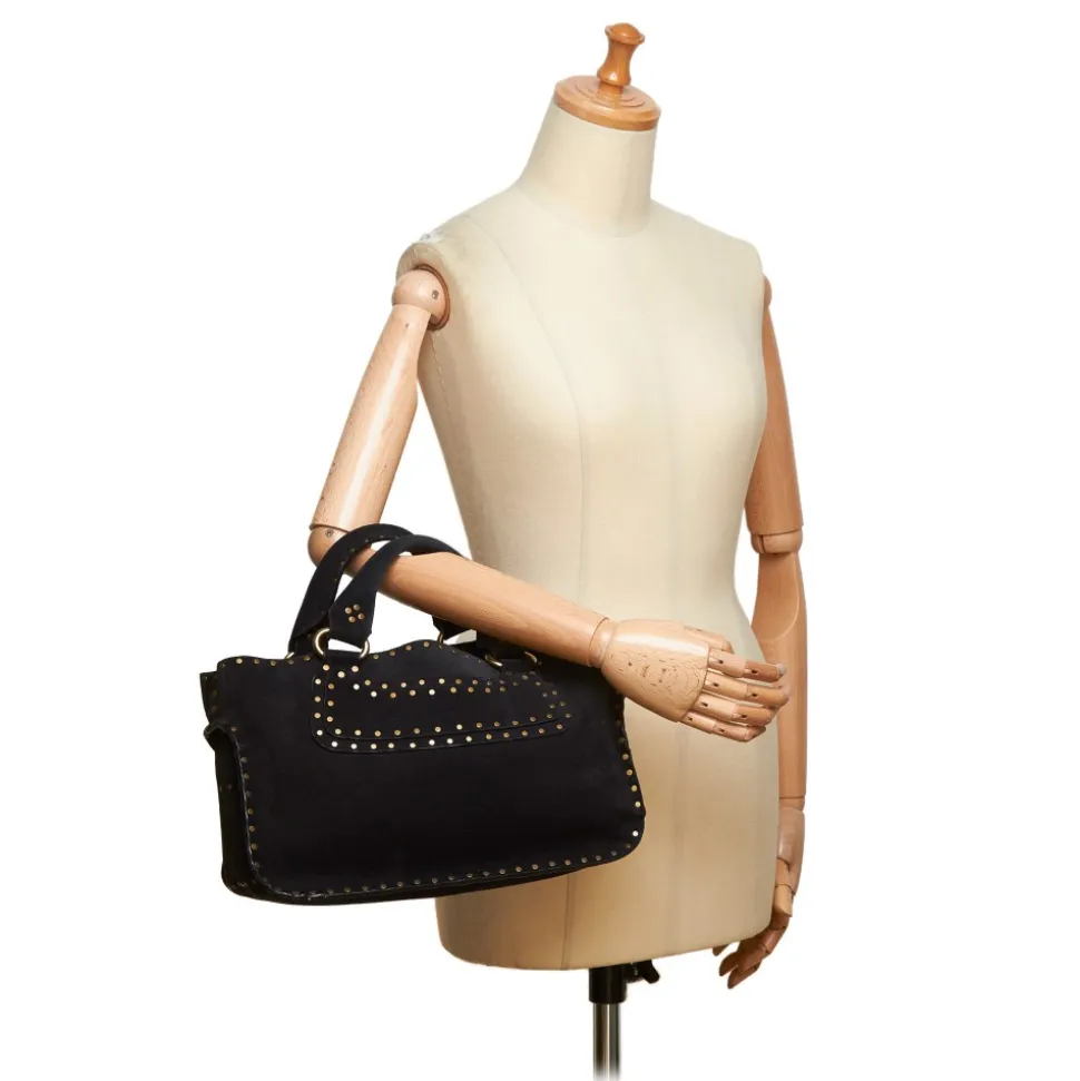 Céline Vintage - Suede Boogie Bag - Black - Leather Handbag - Luxury High Quality - Avvenice