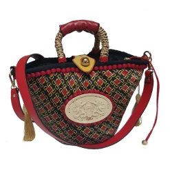 Coffarte - Baby Araldic Coffa - Sicilian Artisan Handbag - Sicilian Coffa - Luxury High Quality Handicraft Bag - Avvenice