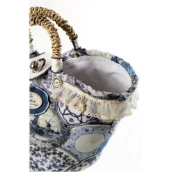 Coffarte - Baby Royal Copenaghen Coffa - Sicilian Artisan Handbag - Sicilian Coffa - Luxury High Quality Handicraft Bag - Avvenice