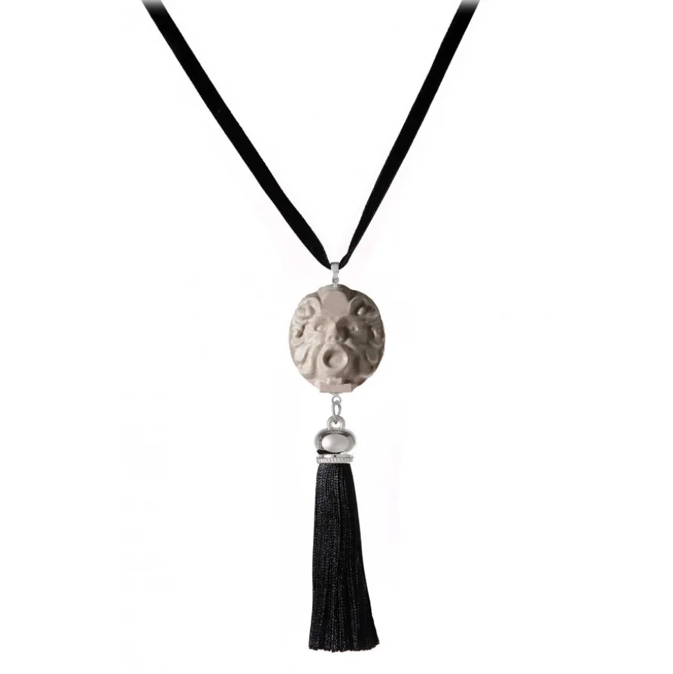 Coffarte - Barocco Val di Noto Necklace - Militello - Sicilian Artisan Necklace in Ceramic - Luxury High Quality Handcraft - Avvenice