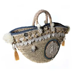 Coffarte - Great Trinacria Coffa - Sicilian Artisan Handbag - Sicilian Coffa - Luxury High Quality Handicraft Bag - Avvenice