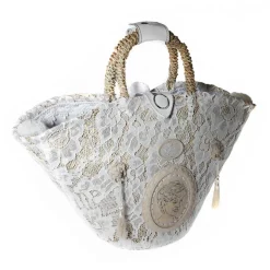 Coffarte - Lady Diana Coffa - White - Collections - Sicilian Artisan Handbag - Luxury High Quality Handicraft Bag - Avvenice