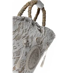 Coffarte - Lady Diana Coffa - White - Collections - Sicilian Artisan Handbag - Luxury High Quality Handicraft Bag - Avvenice