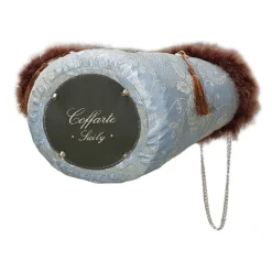 Coffarte - Medium Aisha Coffa in Winter Gray Lace - Sicilian Artisan Handbag - Sicilian Coffa - Luxury High Quality Handicraft - Avvenice