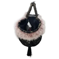 Coffarte - Medium Black Lace Coffa - Sicilian Artisan Handbag - Sicilian Coffa - Luxury High Quality Handicraft - Avvenice