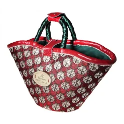 Coffarte - Medium Ladybug Coffa - Sicilian Artisan Handbag - Sicilian Coffa - Luxury High Quality Handicraft Bag - Avvenice