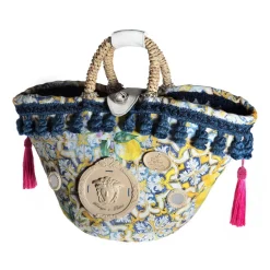 Coffarte - Medium Lemon Coffa - Sicilian Artisan Handbag - Sicilian Coffa - Luxury High Quality Handicraft Bag - Avvenice