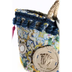 Coffarte - Medium Lemon Coffa - Sicilian Artisan Handbag - Sicilian Coffa - Luxury High Quality Handicraft Bag - Avvenice
