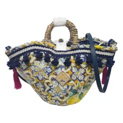 Coffarte - Medium Lemon Medusa Coffa - Sicilian Artisan Handbag - Sicilian Coffa - Luxury High Quality Handicraft - Avvenice