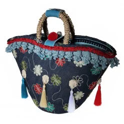 Coffarte - Medium Leoni Coffa - Sicilian Artisan Handbag - Sicilian Coffa - Luxury High Quality Handicraft Bag - Avvenice