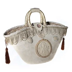 Coffarte - Medium Maria Regina Coffa - Sicilian Artisan Handbag - Sicilian Coffa - Luxury High Quality Handicraft Bag - Avvenice