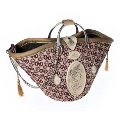 Coffarte - Medium Modern Woman Beige Coffa - Sicilian Artisan Handbag - Sicilian Coffa - Luxury High Quality Handicraft Bag - Avvenice