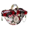 Coffarte - Medium Plates and Roses Coffa - Sicilian Artisan Handbag - Sicilian Coffa - Luxury High Quality Handicraft Bag - Avvenice