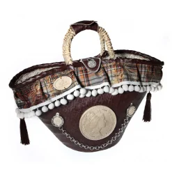 Coffarte - Medium Queen Coffa - Sicilian Artisan Handbag - Sicilian Coffa - Luxury High Quality Handicraft Bag - Avvenice