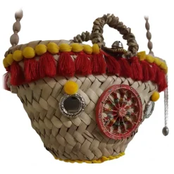 Coffarte - Pochette Cart Wheel Coffa - Jewelry - Sicilian Artisan Handbag - Sicilian Coffa - Luxury High Quality Handicraft Bag - Avvenice
