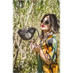 Coffarte - Pochette Mora Sicily Coffa - Jewelry - Sicilian Artisan Handbag - Sicilian Coffa - Luxury High Quality Handicraft Bag - Avvenice