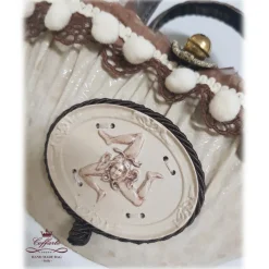 Coffarte - Pochette Trinacria Coffa - Jewelry - Sicilian Artisan Handbag - Sicilian Coffa - Luxury High Quality Handicraft Bag - Avvenice