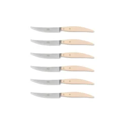 Coltellerie Berti - 1895 - Polychrome 6 Table Knives - N. 8052 - Exclusive Artisan Knives - Handmade in Italy - Avvenice