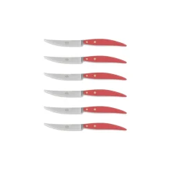Coltellerie Berti - 1895 - Polychrome 6 Table Knives - N. 8054 - Exclusive Artisan Knives - Handmade in Italy - Avvenice