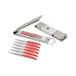 Coltellerie Berti - 1895 - Polychrome 6 Table Knives - N. 8054 - Exclusive Artisan Knives - Handmade in Italy - Avvenice