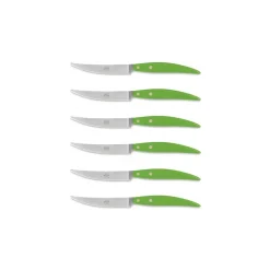 Coltellerie Berti - 1895 - Polychrome 6 Table Knives - N. 8055 - Exclusive Artisan Knives - Handmade in Italy - Avvenice