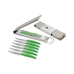 Coltellerie Berti - 1895 - Polychrome 6 Table Knives - N. 8055 - Exclusive Artisan Knives - Handmade in Italy - Avvenice