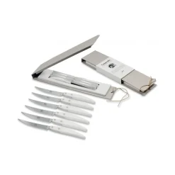 Coltellerie Berti - 1895 - Polychrome 6 Table Knives - N. 8061 - Exclusive Artisan Knives - Handmade in Italy - Avvenice