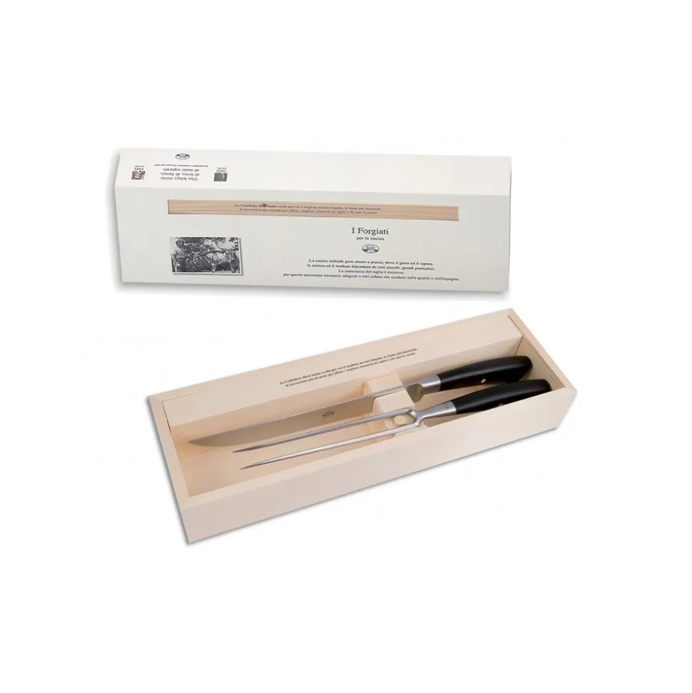Coltellerie Berti - 1895 - Roast Knives Kit - N. 3045 - Exclusive Artisan Knives - Handmade in Italy - Avvenice