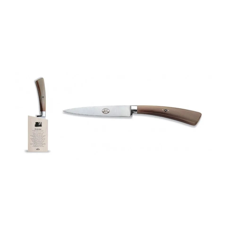 Coltellerie Berti - 1895 - Straight Paring Knife Set - N. 9215 - Exclusive Artisan Knives - Handmade in Italy - Avvenice