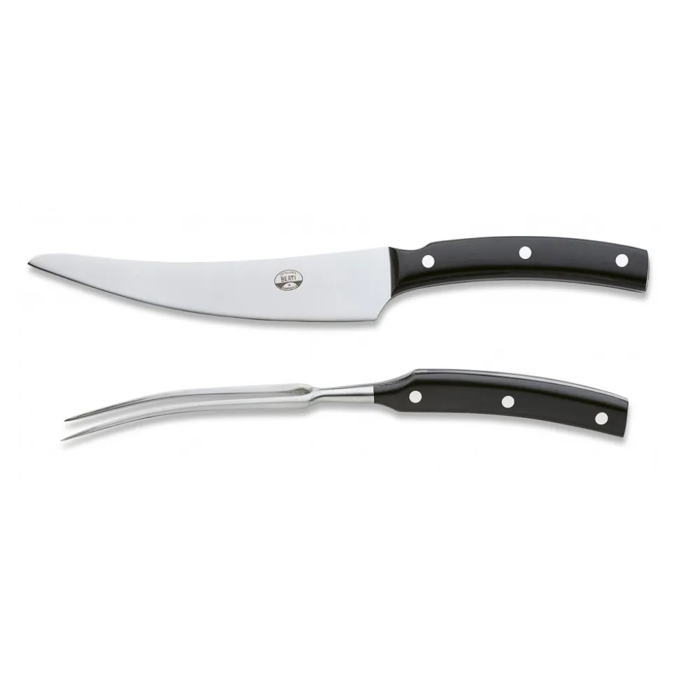 Coltellerie Berti - 1895 - Symposium - Roast Kit - N. 560 - Exclusive Artisan Knives - Handmade in Italy - Avvenice