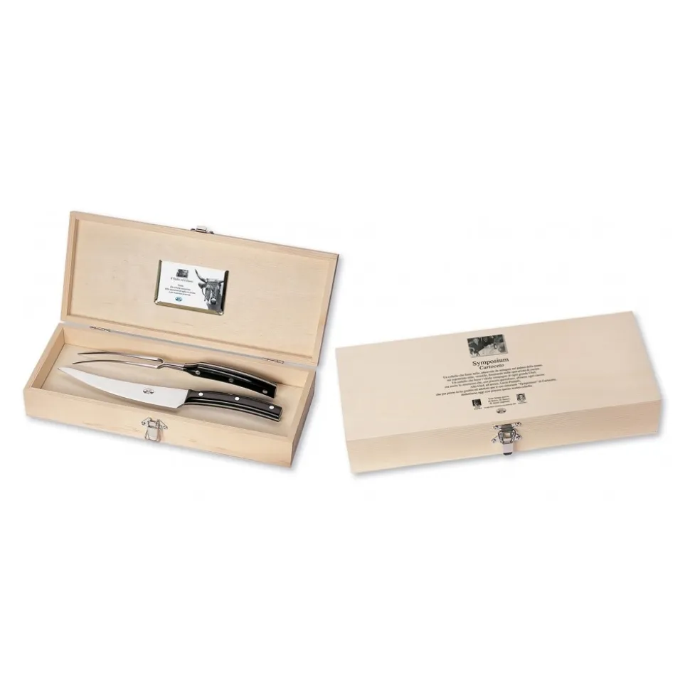 Coltellerie Berti - 1895 - Symposium - Roast Kit - N. 560 - Exclusive Artisan Knives - Handmade in Italy - Avvenice