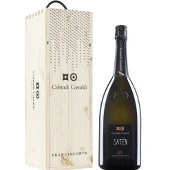 Contadi Castaldi - Franciacorta D.O.C.G. Satèn - Jeoboam - Wood Box - Chardonnay - Luxury Limited Edition - 3 l - Avvenice