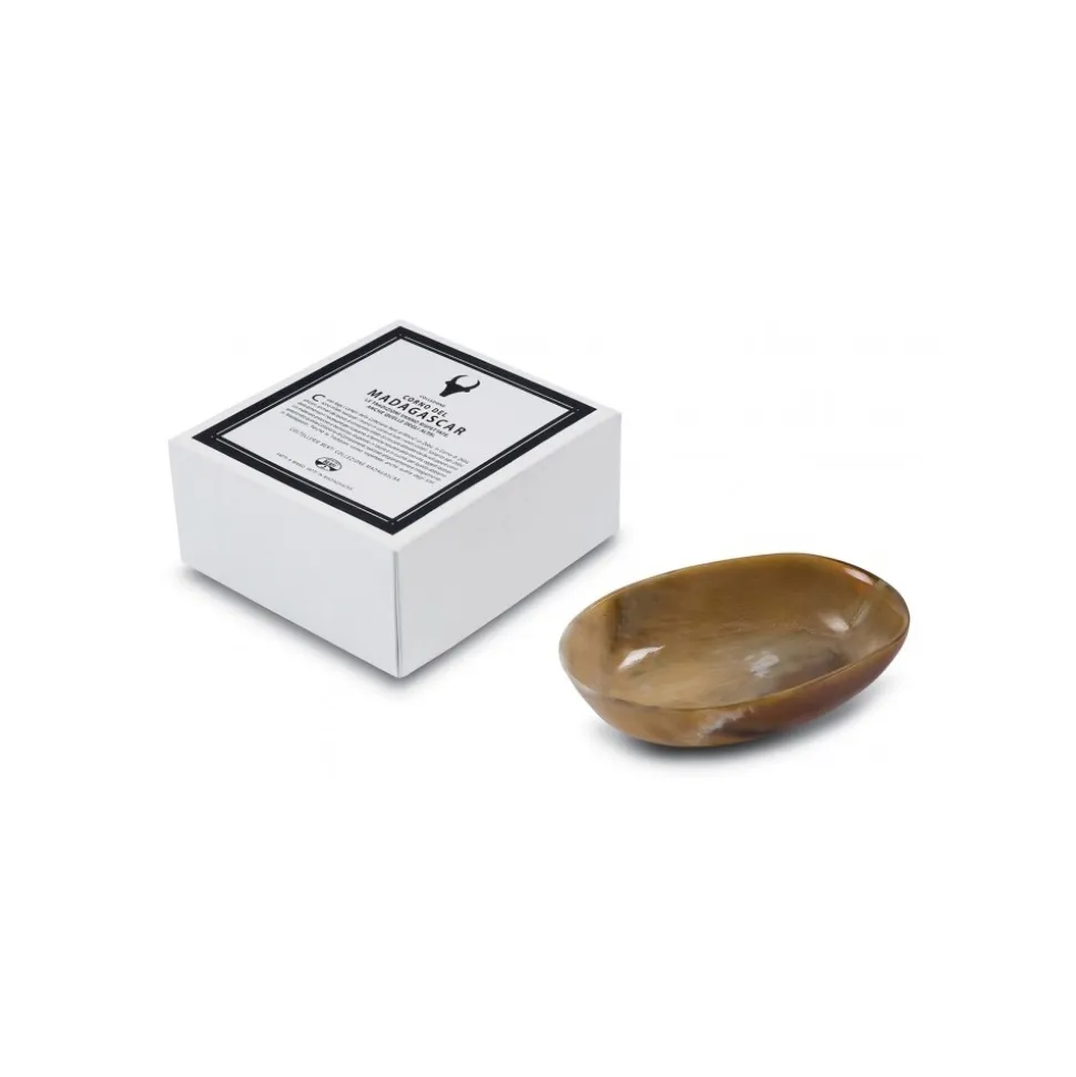 Corno del Madagascar by Coltellerie Berti 1895 - Elliptical Bowl - N. 6026 - Zebu Horn - Handmade Exclusive Artisan Accessories - Avvenice