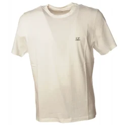 C.P. Company - Basic T-Shirt With Writing  - White - T-Shirt - Luxury Exclusive Collection - Avvenice