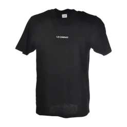 C.P. Company - Basic T-Shirt with Small Writing - Black - Luxury Exclusive Collection - Avvenice
