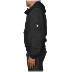 C.P. Company - Bomber Jacket with Hood - Black - Jacket - Luxury Exclusive Collection - Avvenice